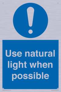 Use natural light when possible